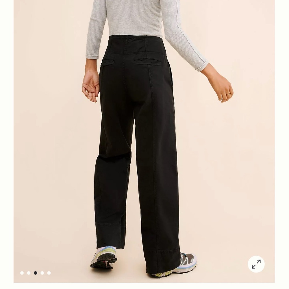 Anthropologie Pilcro Wide Leg Flared Pant Women’s Size 27 Black High Rise CL - Picture 11 of 12
